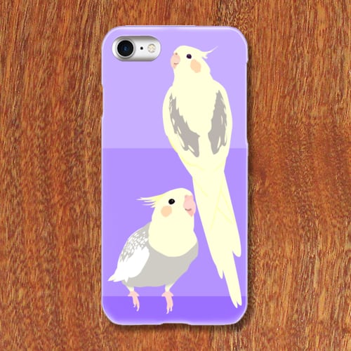 iPhoneケース オカメインコ2羽【各機種対応】