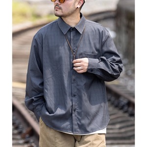 Retro grid button-up shirt 1105