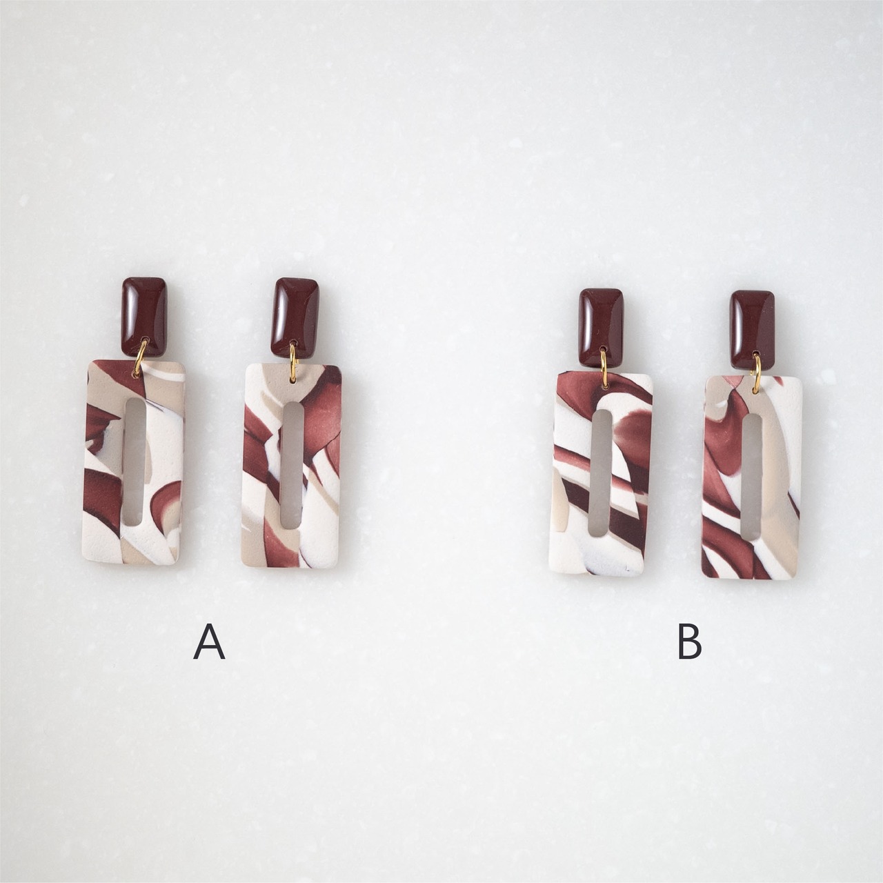 Matte :  Bordeaux rectangle donuts