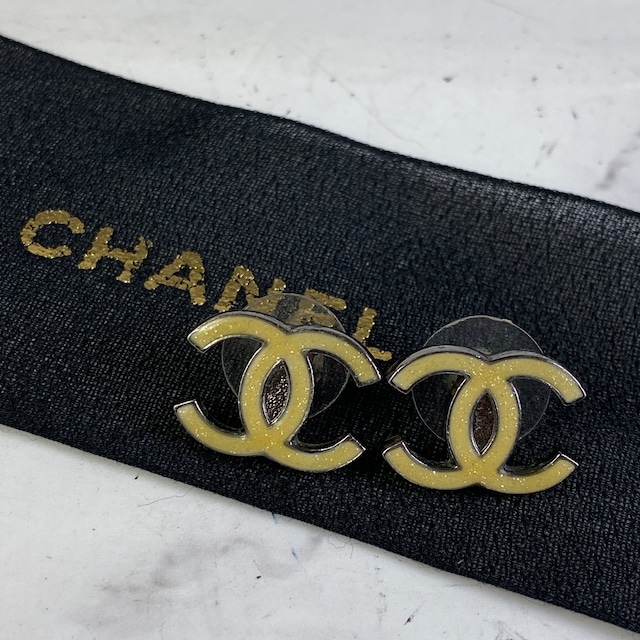 【最終処分SALE】CHANEL シャネル ココマーク 07A ピアスイエロー A-6894
