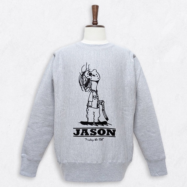 オマージュ プリント スウェット 12.4オンス 裏起毛 クルーネック JASON