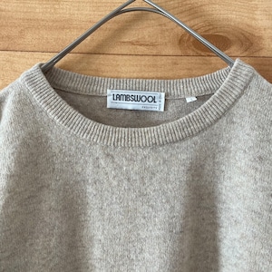 【LAMBSWOOL】イタリア製 ニット セーター クルーネックEU古着 ヨーロッパ古着