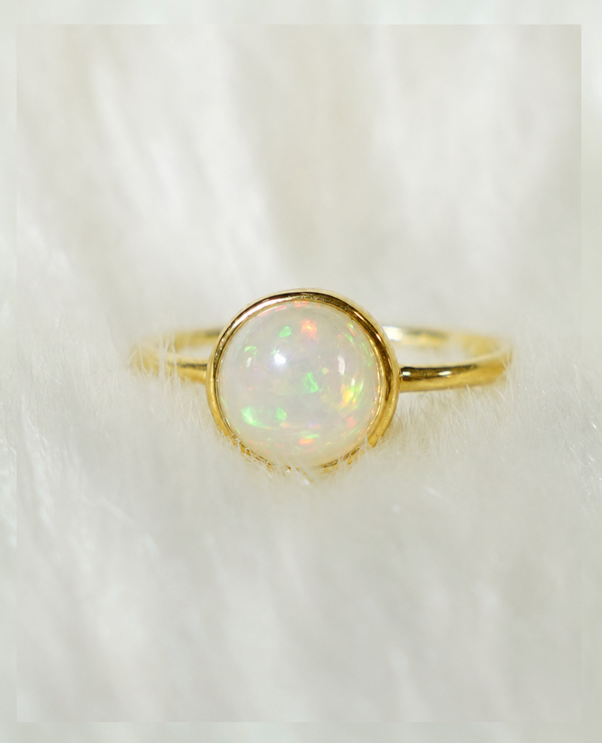 (SV)Bezel setting Opal ring