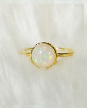 (SV)Bezel setting Opal ring