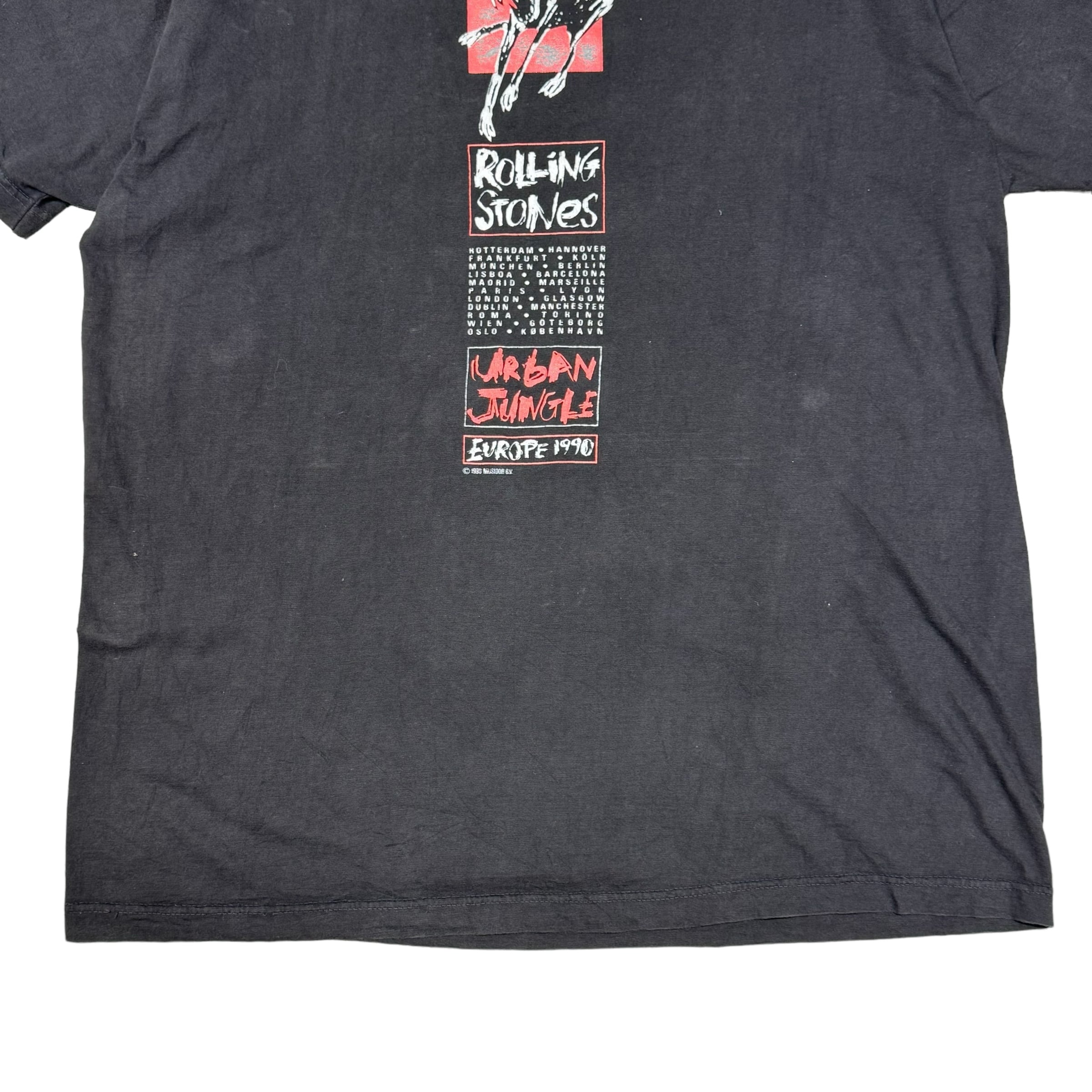 ROLLING STONES 1990 URBAN JUNGLE WHITE FITS T-shirt XL | one ROLLING STONES 1990 URBAN JUNGLE WHITE FITS T-shirt XL | one