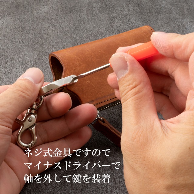 [クリスマス・入社祝、誕生日、革婚式に]即日発送可能 誕生日 革婚式　ファスナーキーケース スマートキー対応 | ギフト 革婚式 イタリアンレザー グリーン　ペアギフト