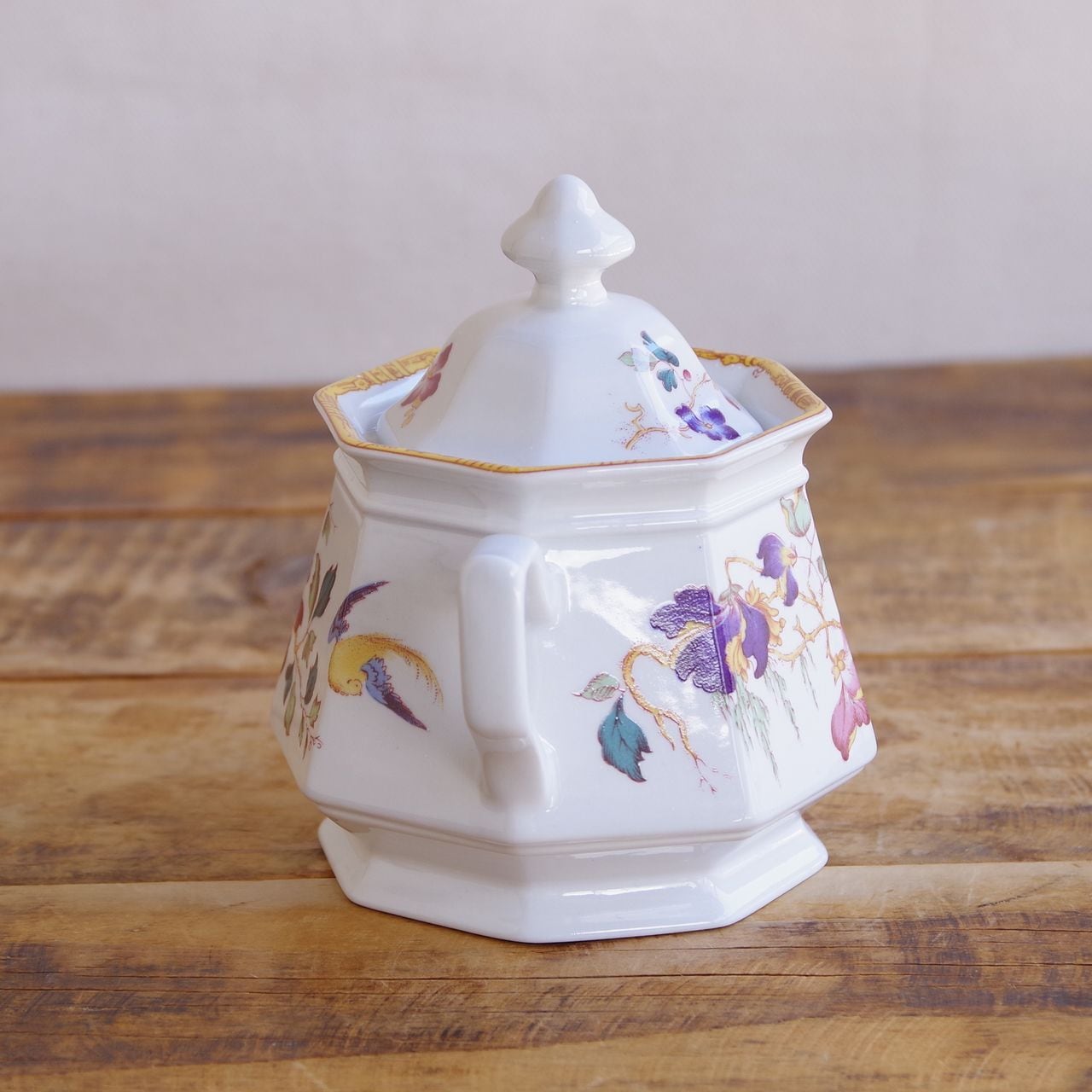ウェッジウッド デヴォンローズ シュガーポット Wedgwood Devon Rose