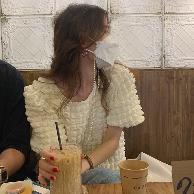 スタンダードショートTシャツ サマースタイルスリーブラウンドネックソリッド カラー薄手 レトロ 夏物 Oネック ソリッドカラー ビッグFスモールZ韓国4363760790