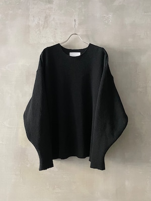 T/f Lv4 row finish double face knit top - black
