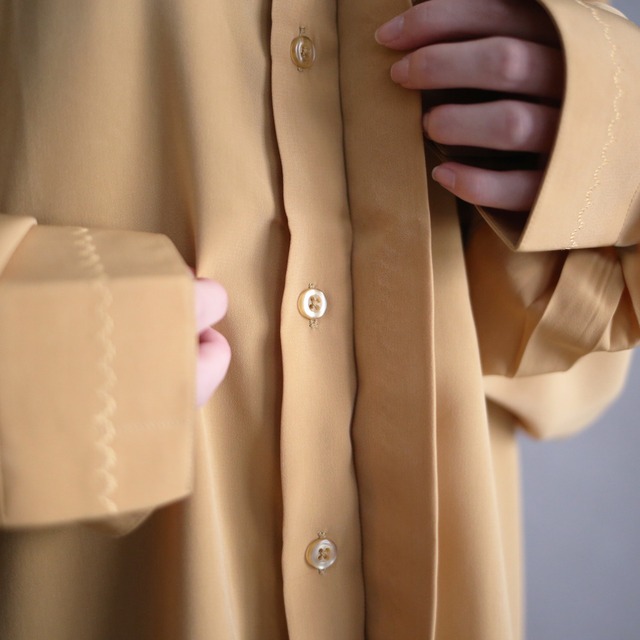 "刺繍" good coloring fry-front over size shirt