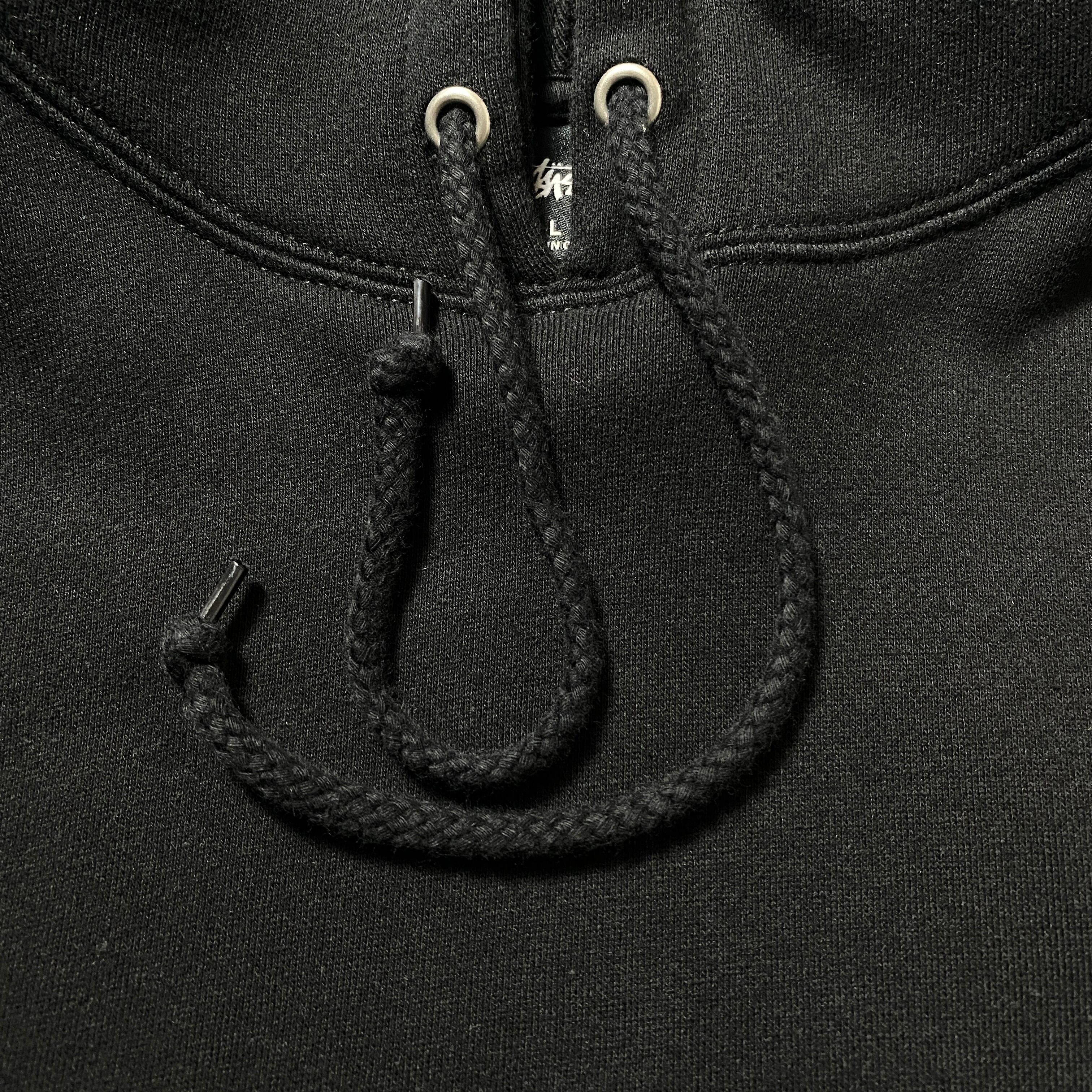 stussy design ステューシー センター刺繍ロゴ ブラック 黒 スウェット