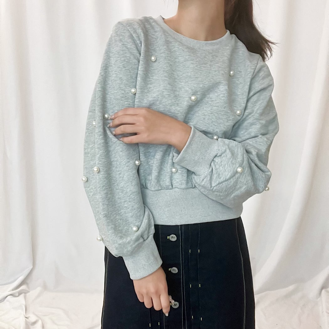 パールデザインスウェット