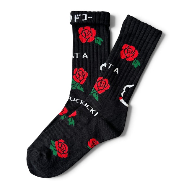 ching&co. | チンアンドコー | ROSE SOCKS | ソックス | 靴下 | BLACK