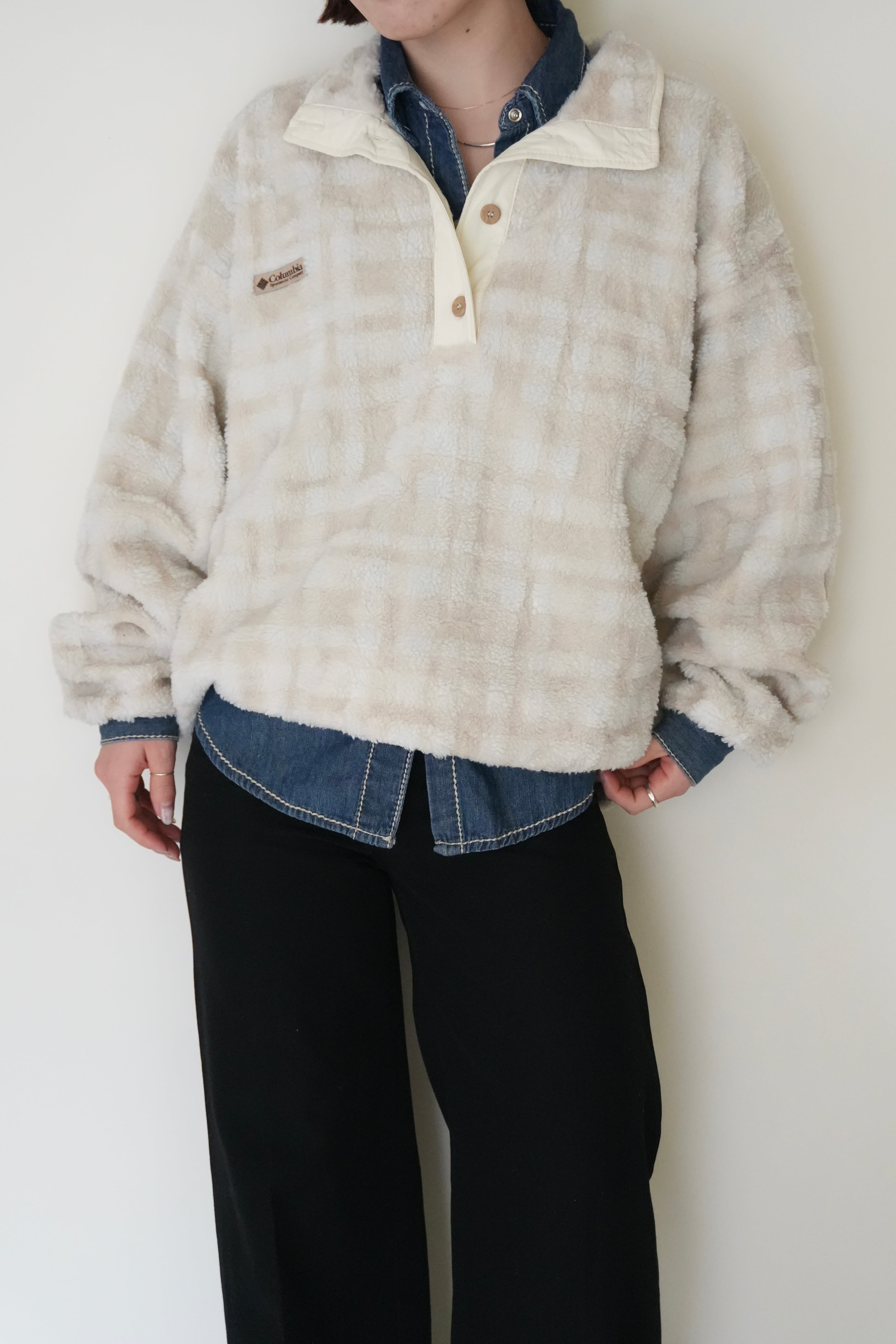90s columbia fleece tops