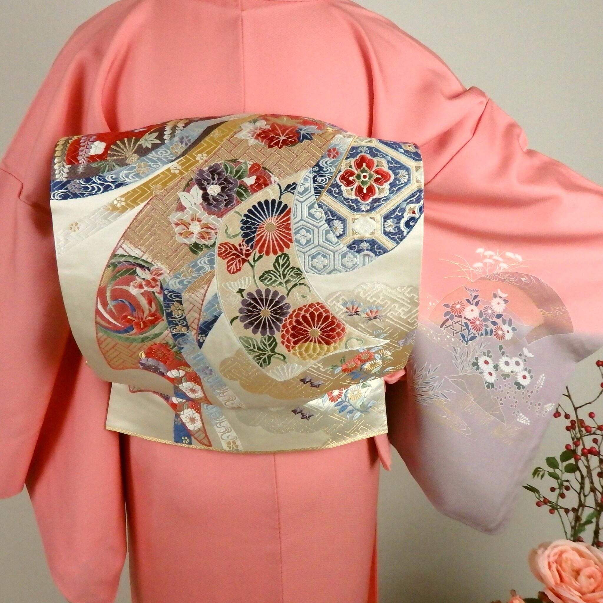 829サーモンピンク可愛い付け下げ | リサイクル着物ショップ La遇 Used Kimono Shop Lagu powered by BASE