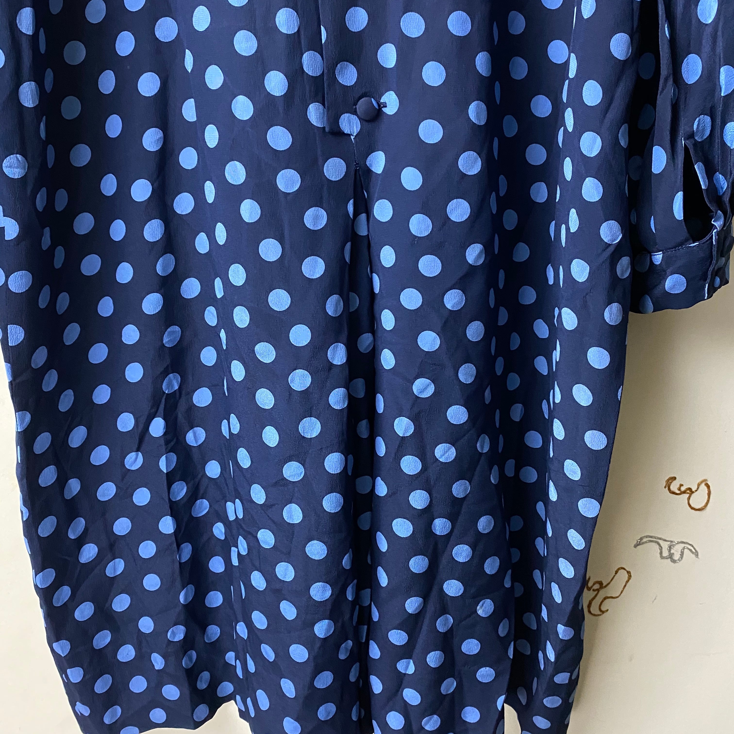 vintage CHRISTIAN DIOR dot pattern silk one-piece | NOIR ONLINE