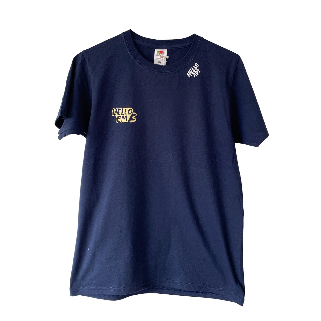 HELLOAYACHAN シルクスクリーン Tシャツ HELLO AM HELLO PM3 | HINEST 