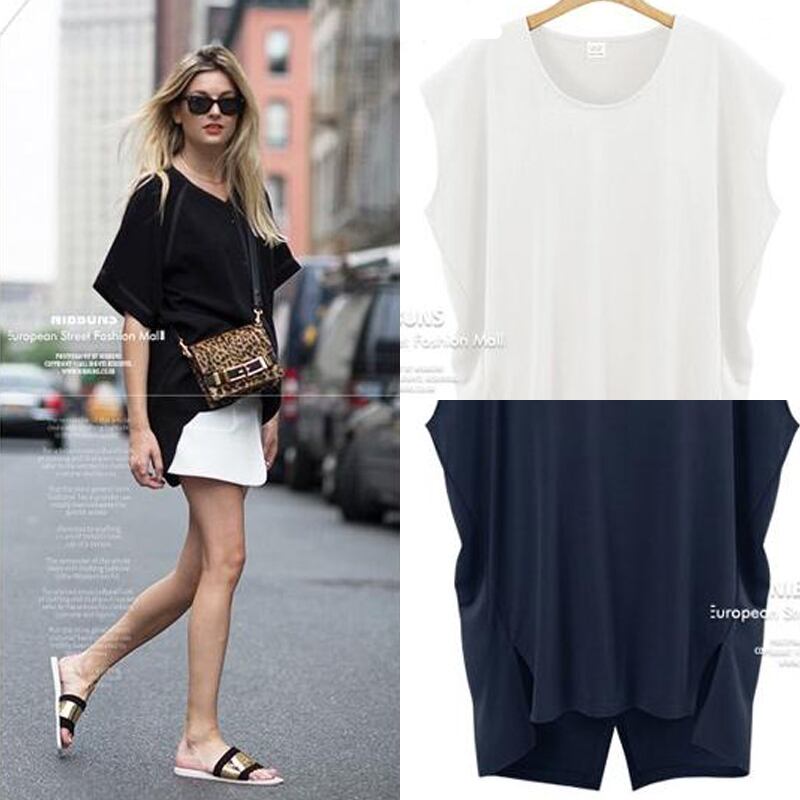 ドルマンスリーブ バックスリット 無地カットソー