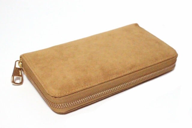 【Maturi マトゥーリ】 アルカンターラ ピスタシリーズ ラウンドファスナー 長財布　MR-098　GIN　ジンジャー　定価38500円 Maturi マトゥーリ】 アルカンターラ ピスタシリーズ ラウンド