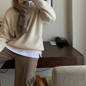 ベーシックラウンドネックニット　MT0080352