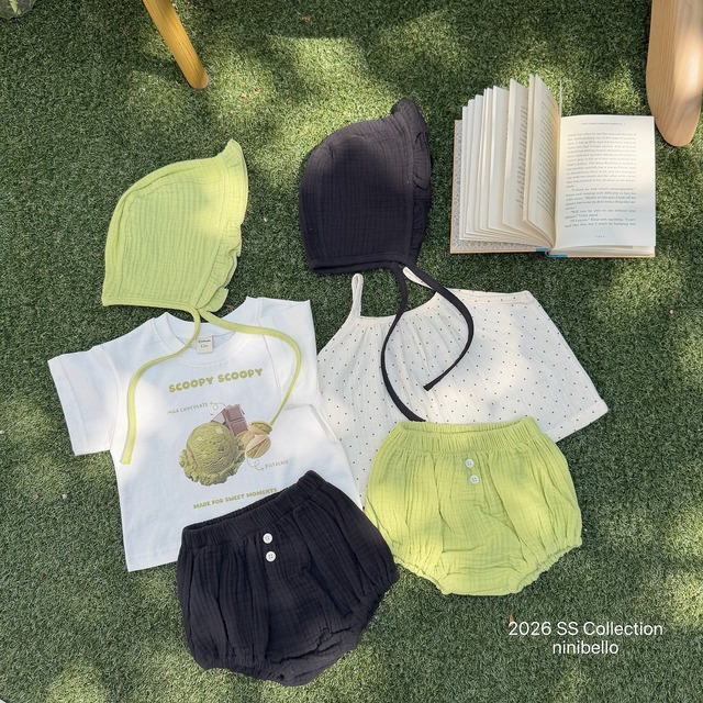 【6/18〆予約】<ninibello>  bebe Kongkong button bloomers