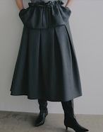 MANOF RUFFLE BELT FLARE SKIRT 2色展開