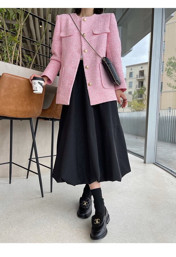 2カラー 】ピンク グリーン ツイード ジャケット | LOVEYsmileSHOP