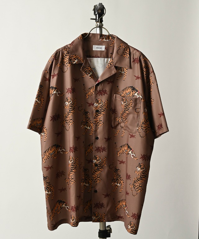 ADAM PATEK floral pattern short sleeve shirt (BLK) AP2315029