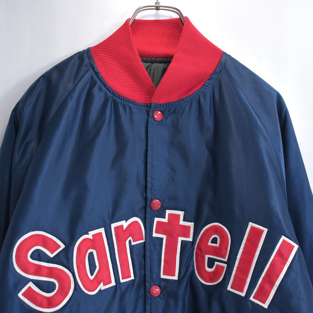 90s～ BUTWIN ナイロン スタジャン ブルゾン ワッペン デザイン