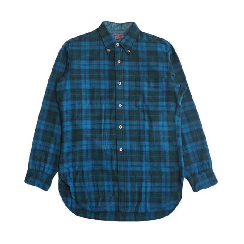 70s PENDLETON L/S 芳ばしく TARTAN CHECK SHIRT S