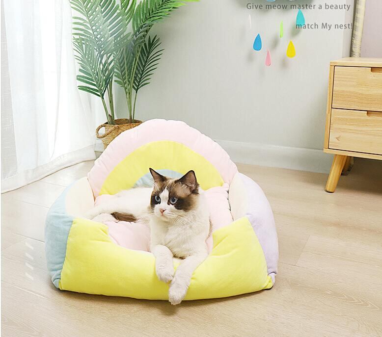 秋冬新作ペットベッド ふわふわマット クッション 犬 猫 洗える 滑り止め 通気性 暖かい