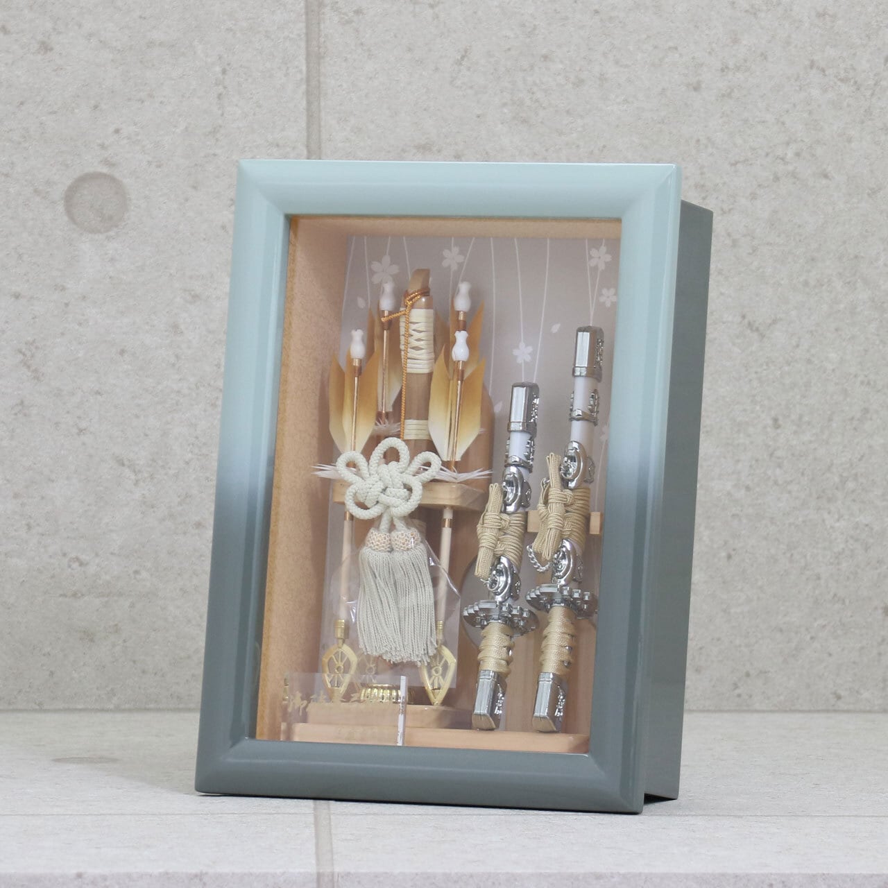 さらに値下げ！美品　破魔弓飾り30号 北斗 8号】 破魔弓飾り ガラス額飾り 破魔弓｜四本矢｜木製｜和モダン