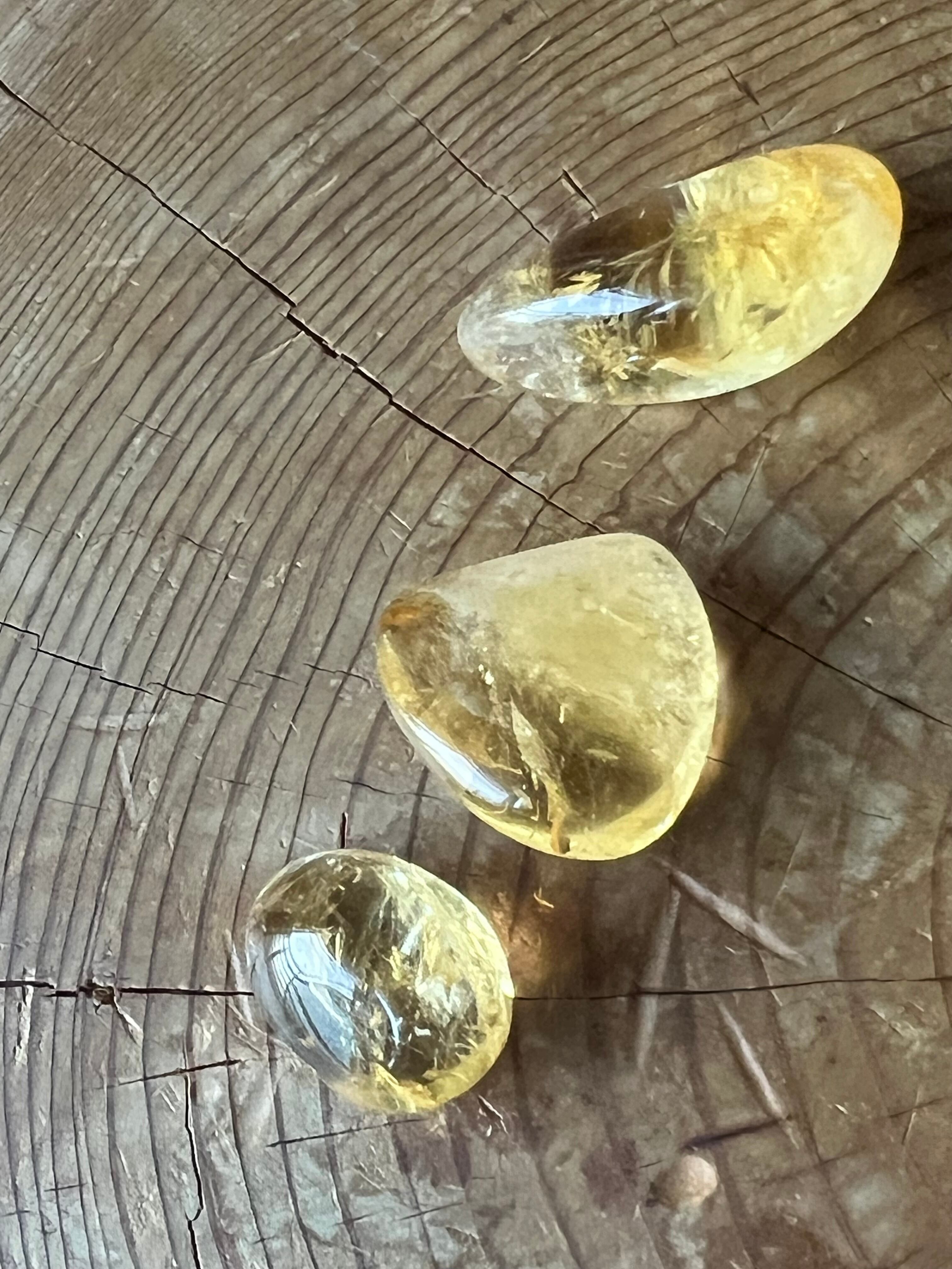 【あなたにマッチした幸運】大中小セット ミニシトリンタンブル