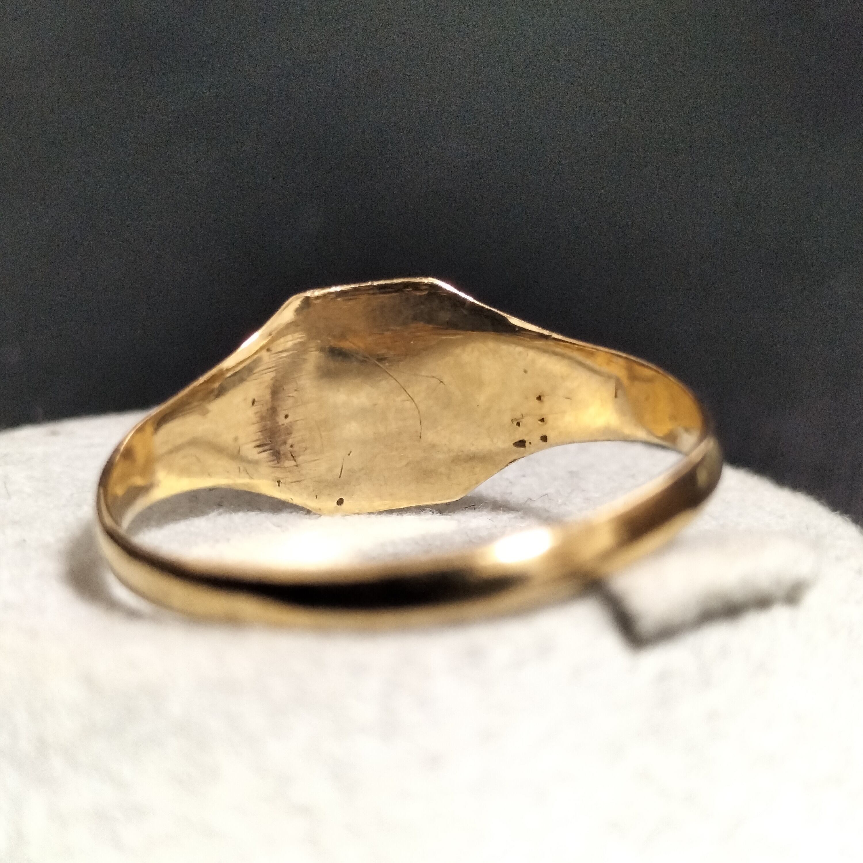 シグネットリング】英国 ヴィンテージ 9K ゴールド オニキス 1971