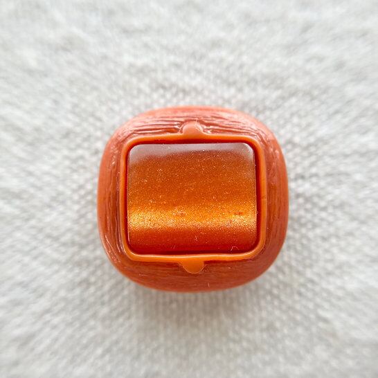 ●『2個セット』スクエア フォトフレーム調×オレンジ 20㎜