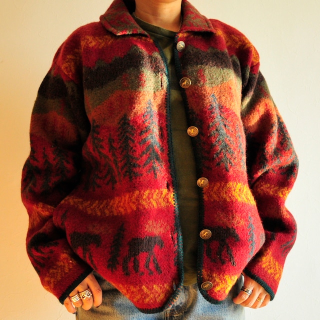 made in USA　 ALPS FINE WOMENS APPAREL 100%WOOL Jacket {アメリカ製ALPS　ウール100％　ジャケット 古着　USED レディース}