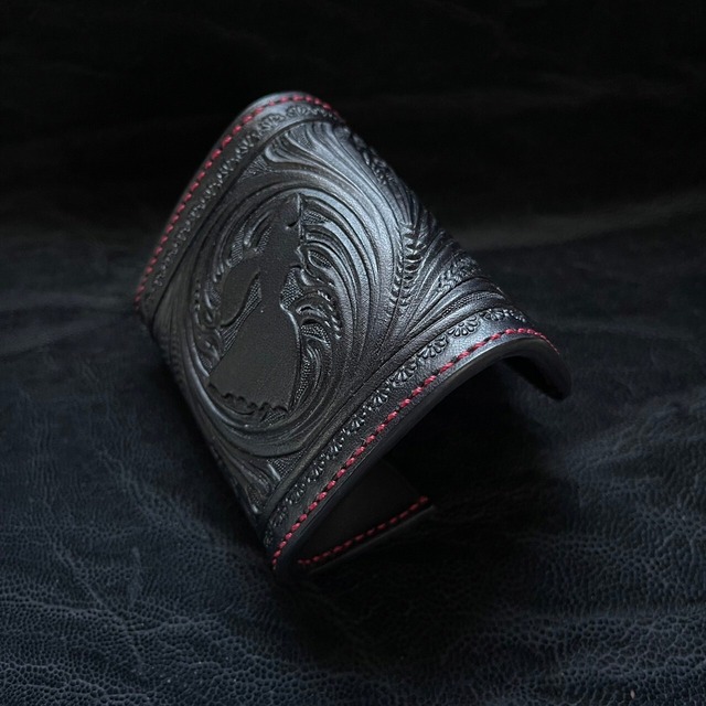 【2周年記念】シェリダンスタイルカービングコインケース（グッピー特別仕様）【赤】