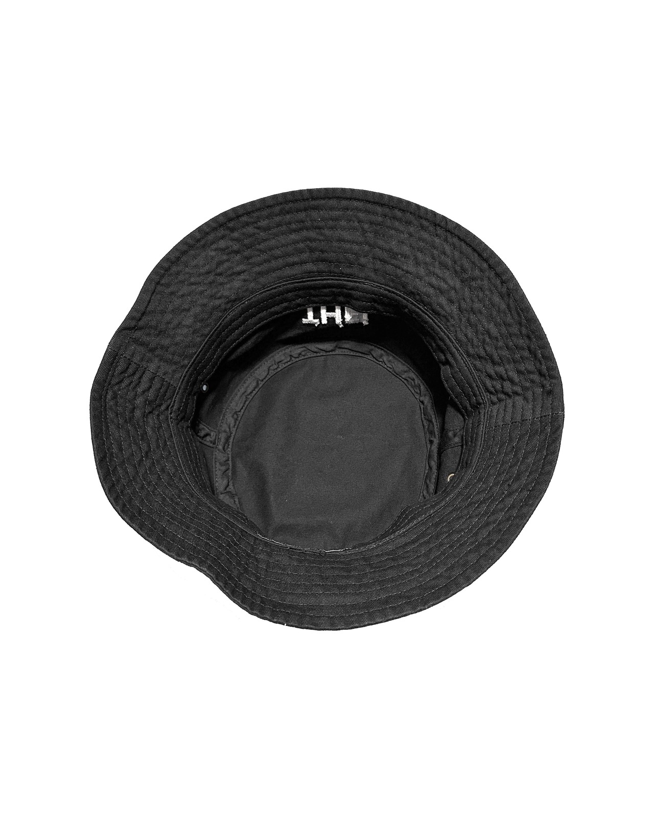 BASIC ONE POINT BUCKET HAT - BLACK