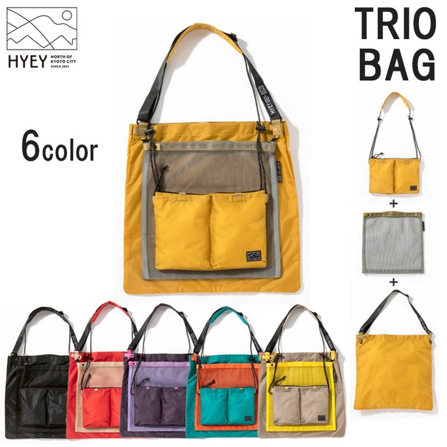 HYEY TRIO BAG トリオバッグ HTB 3WAY ショルダーバッグ メッシュ サコッシュ