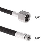 YFFSFDC エアブラシホース 1.8M ナイロン編組 エアブラシ用 エアーホース エアポンプ接続ホース エアブラシホース ブレードホース 1/8 1/4 接続用 フィッティング ジョイント付き