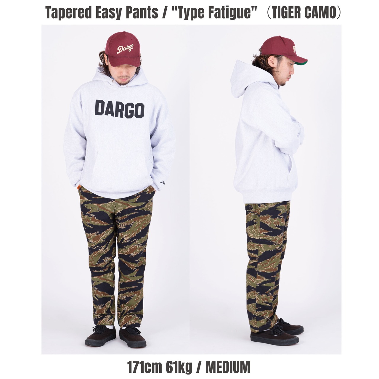 【DARGO】 Tapered Easy Pants / "Type Fatigue"（TIGER CAMO）