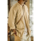 Band Collar Long Sleeve Shirt ◇2color H0173