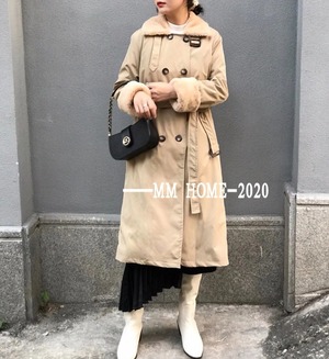 ファー付きロングコート　AJ42441-951