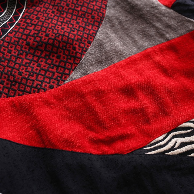 multi pattern velour switching l/s jacket