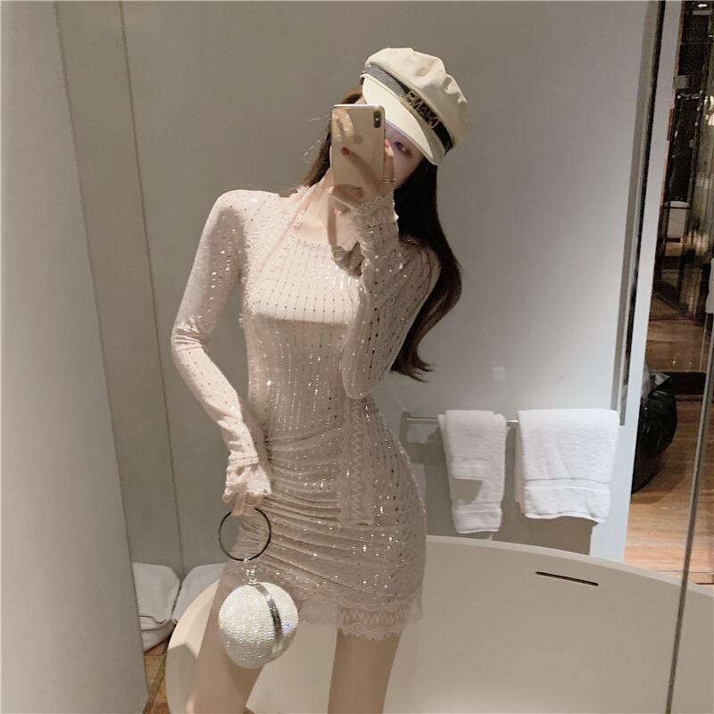 ドレス ショートスカート レーススリム 1号婦人72572219379