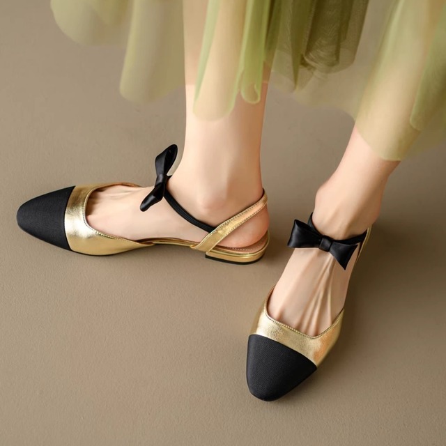 全4色/【35-43】Ribbon strap flat pumps　M435