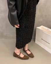 Strap Square Toe Flat Pumps L0105