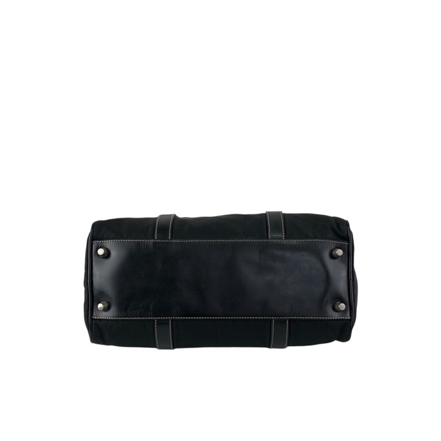 PRADA プラダ ハンドバッグ ブラック トライアングルロゴ ナイロン レザー ミニボストン vintage ヴィンテージ オールド ixt5hp