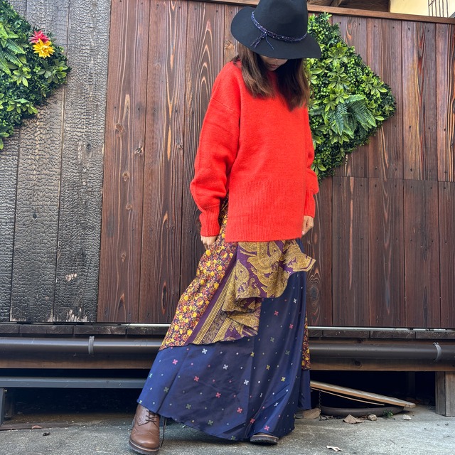 シルク巻きスカート1202