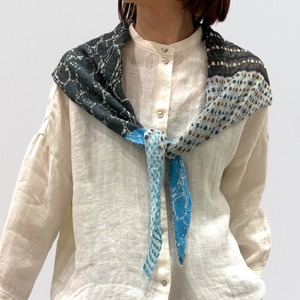 nume cotton polka dot triangular knit stole